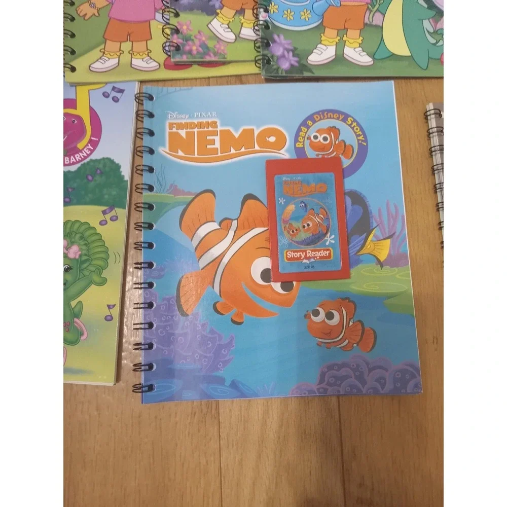 Vintage Children's Electric Story Reader System  SpongeBob Nemo 11 Books Cartrid